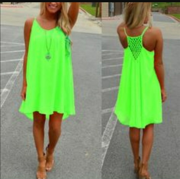 neon bikini cover up